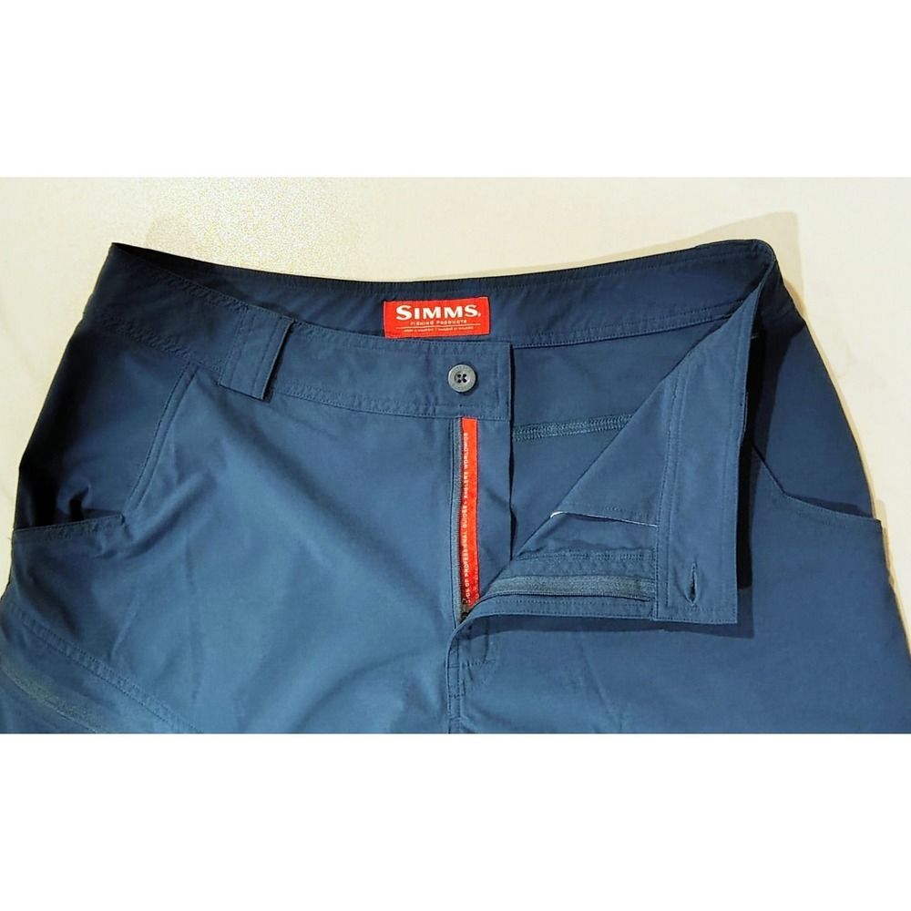 Simms Skiff Shorts Mens 36 Blue  Fishing Lightweight Hiking Quick Dry Activewear - Picture 3 of 10